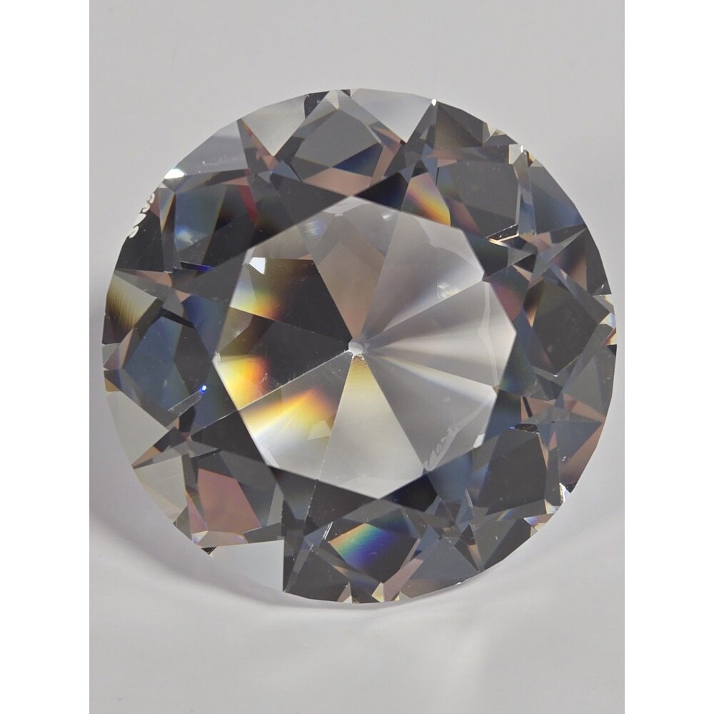 Swarovski Small Chaton Crystal Diamond Paperweight 013659 50mm Austria Box